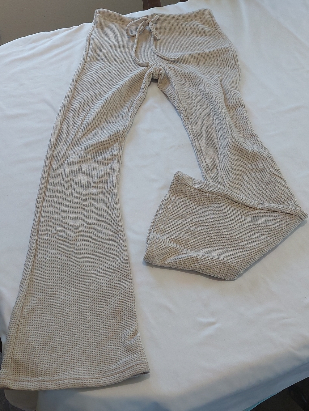 No Boundaries Beige Waffle Knit Lounge Pants.Size XS